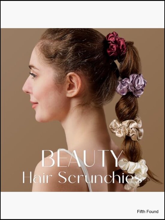19 Momme Mulberry Silk Hair Scrunchies, Gentle Elastic Ponytail Holders, 3 Pack main image 6